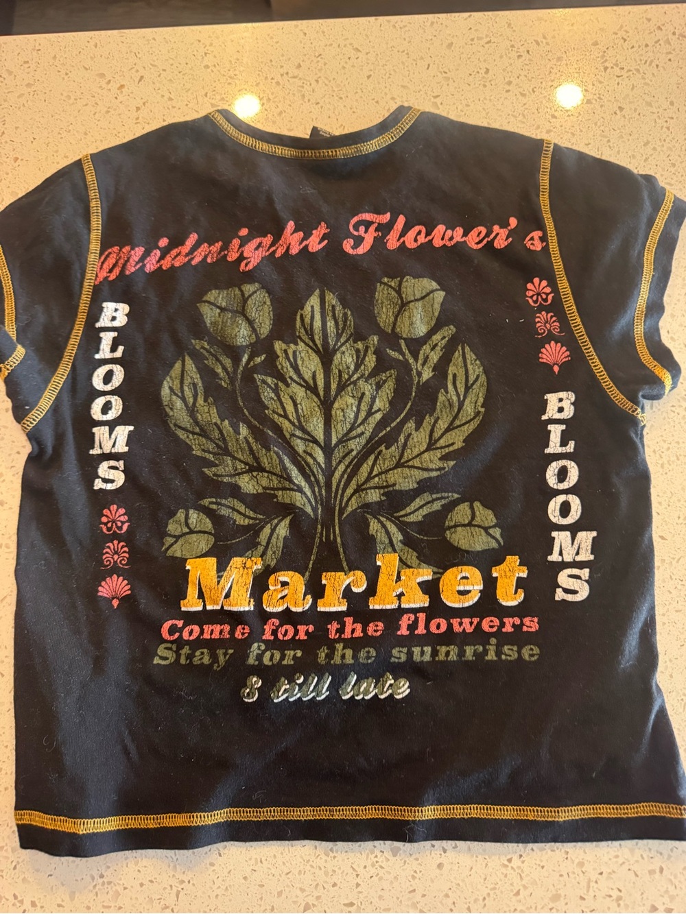 Kids Black 'Midnight Flower's Market' Graphic Tee